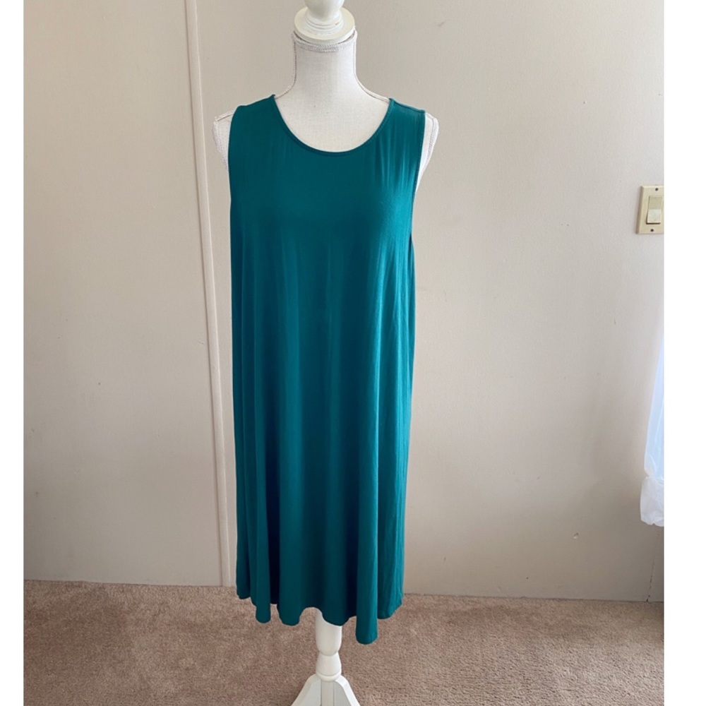 Old Navy Teal Sleeveless Swing Dress